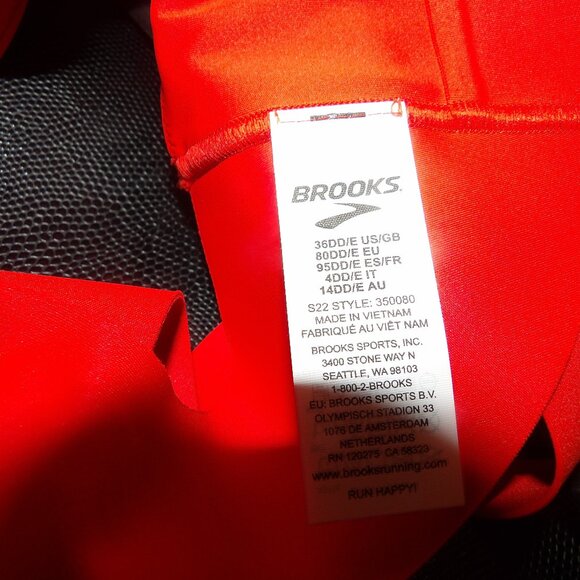 Brooks Long Line Sports Bra With Back Cut Out Sz 36DD - Picture 4 of 4